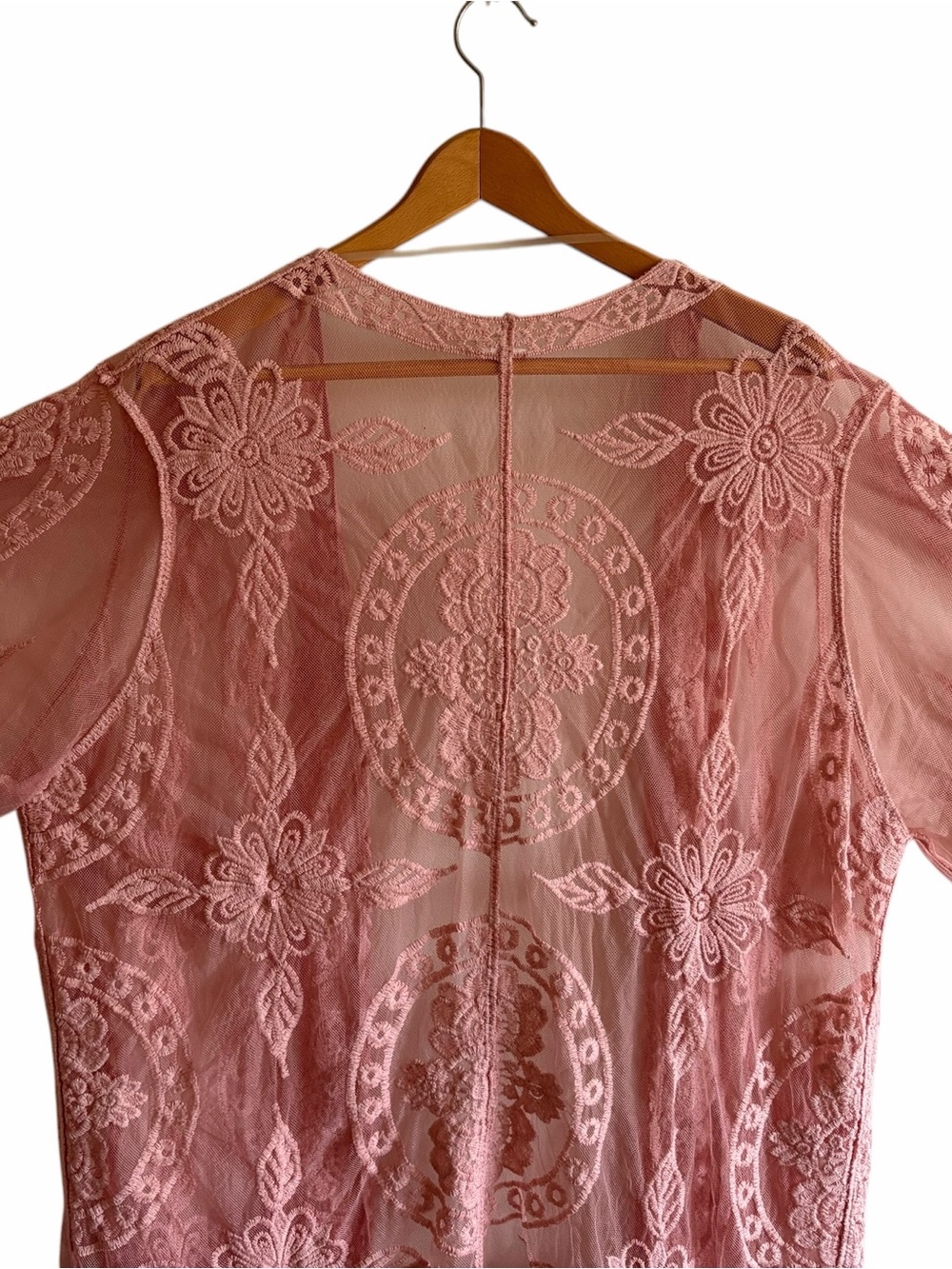 Embroidered Lace Cover-Up Blush Pink - Picture 8 of 12